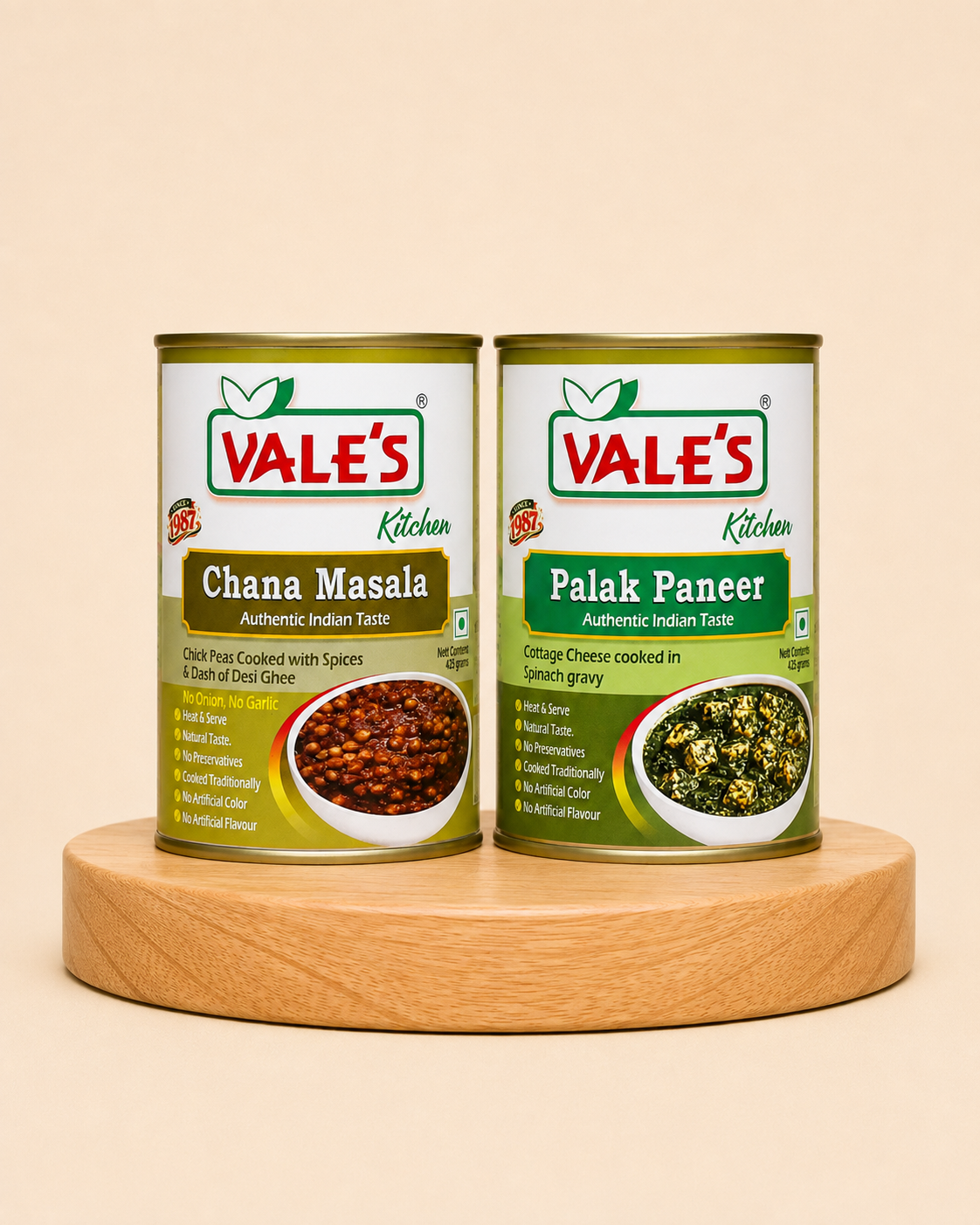Chana Masala & Palak Paneer