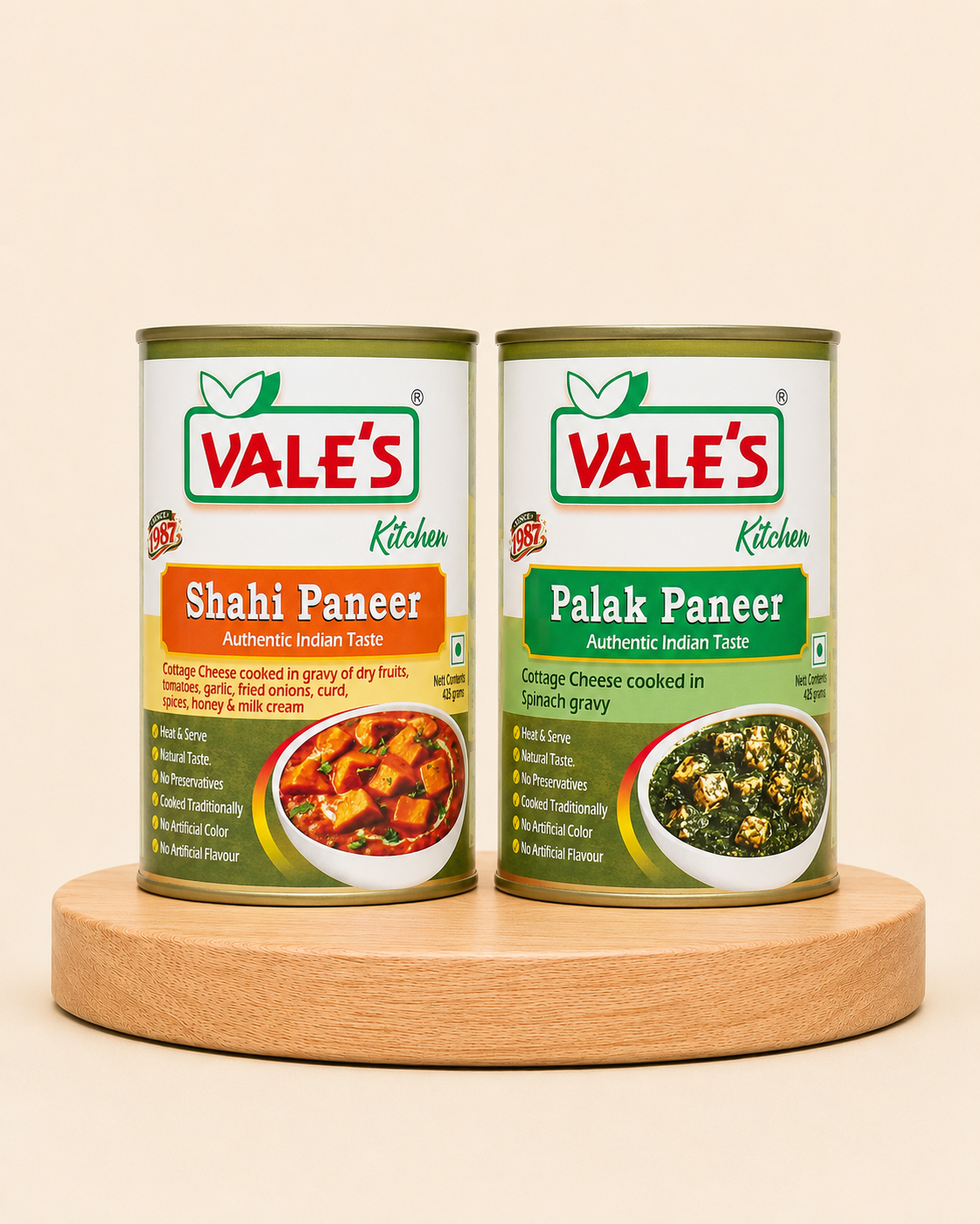 Shahi Paneer & Palak Paneer
